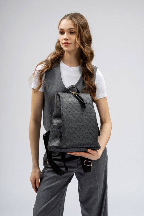 Lucky Bees 359 v2 Mochila Gris y Negro